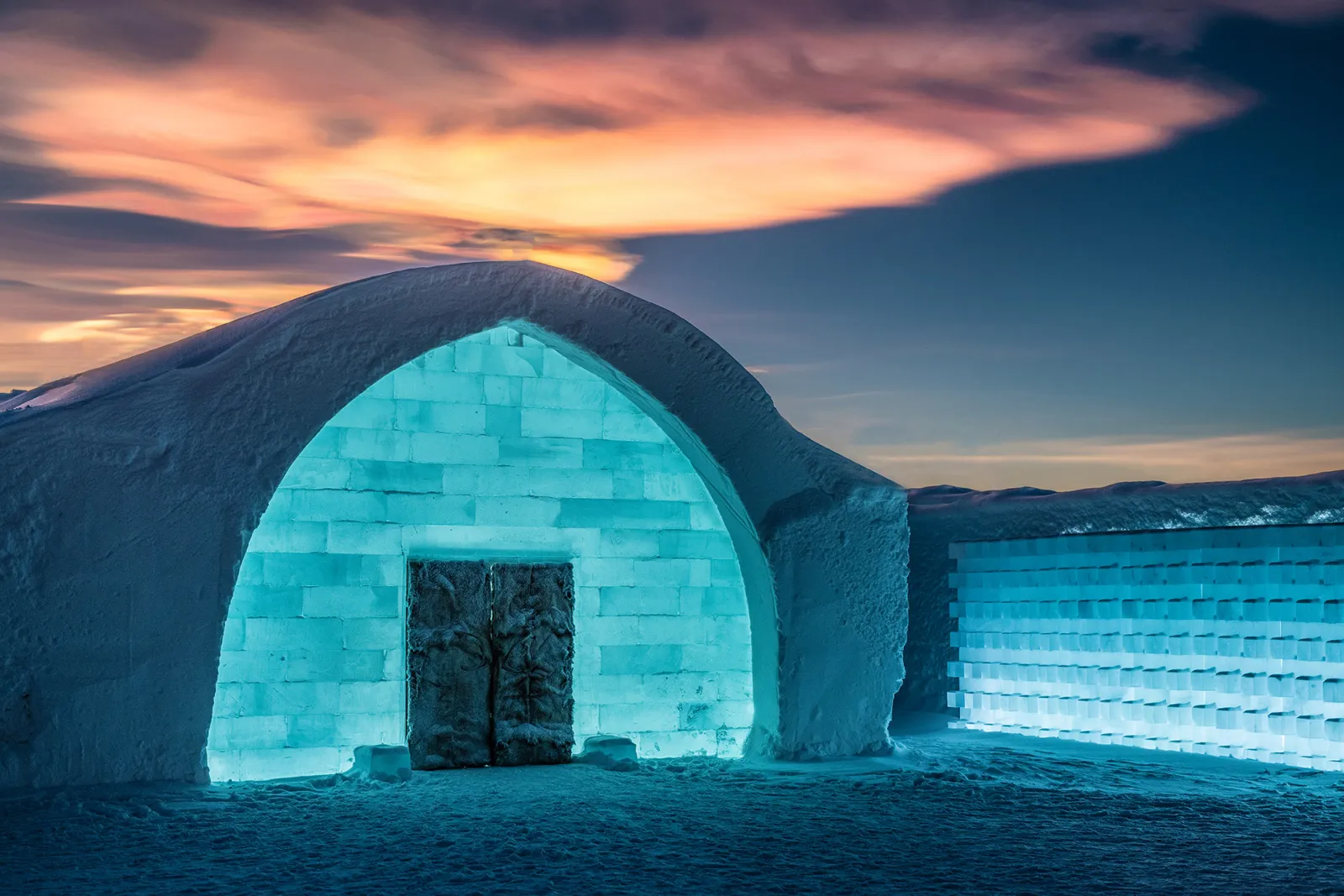 Icehotel, Jukkasjärvi, Sweden — rebuilt in ice each winter, since 1989