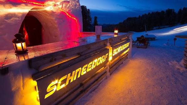 Schneedorf Igloo, Ötztal, Austria — rebuilt in snow each winter